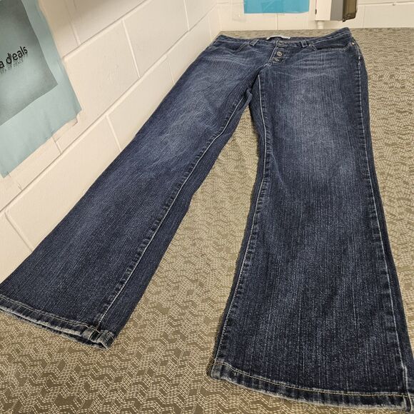 Tommy Hilfiger Jeans Womens Mid Rise‎ Med Wash Flare Blue 32x32 - Picture 4 of 11